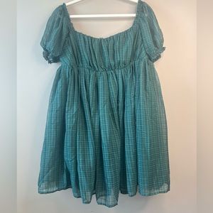 Unique vintage pine gingham dress